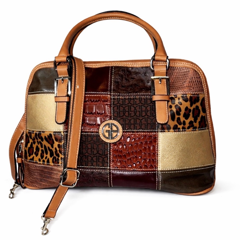 Giani Bernini Multicolor Patchwork Satchel - image 1